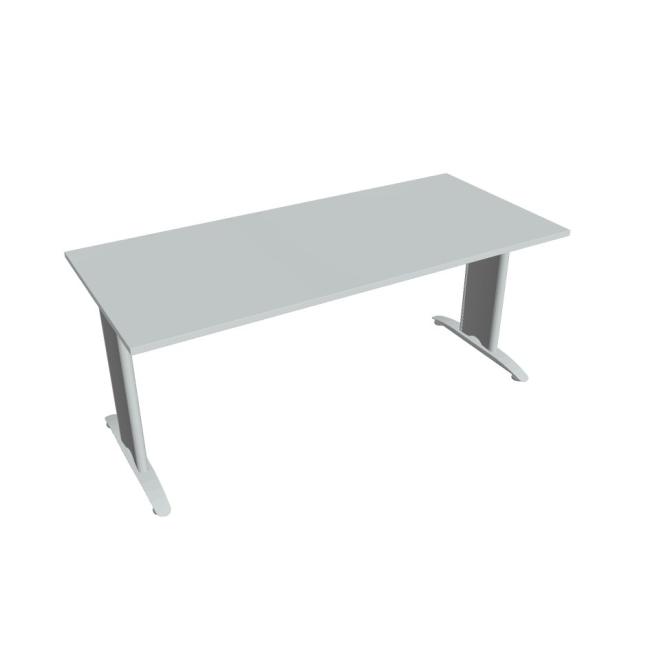 Jednací stůl Flex, 180x75,5x80 cm, šedý/kov