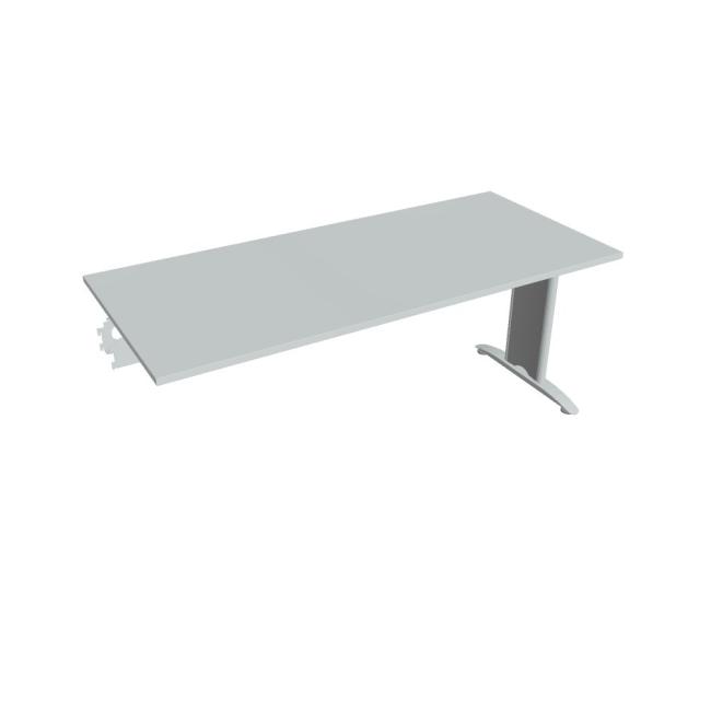 Jednací stůl Flex, 180x75,5x80 cm, šedý/kov