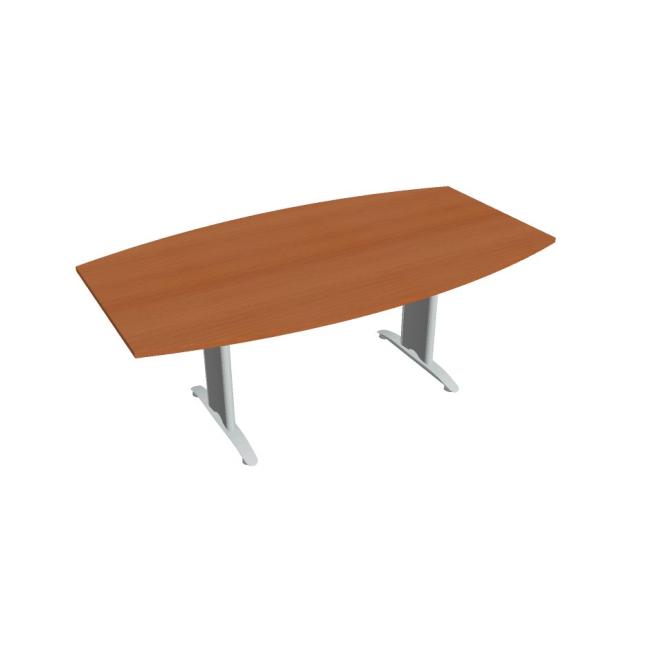Jednací stůl Flex, 200x75,5x110 cm, třešeň/kov