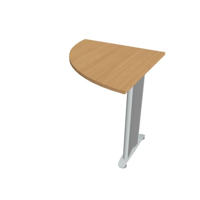 Doplňkový stůl Flex, levý, 80x75,5x80 cm, buk/kov