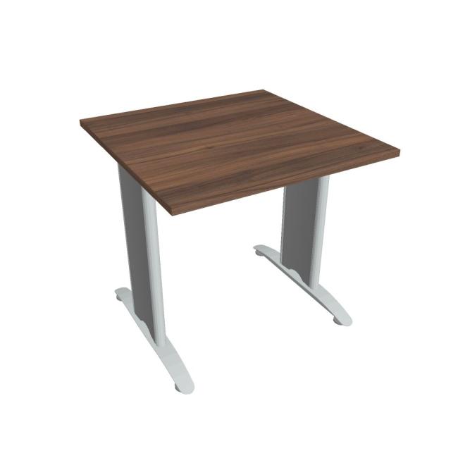 Jednací stůl Flex, 80x75,5x80 cm, ořech/kov
