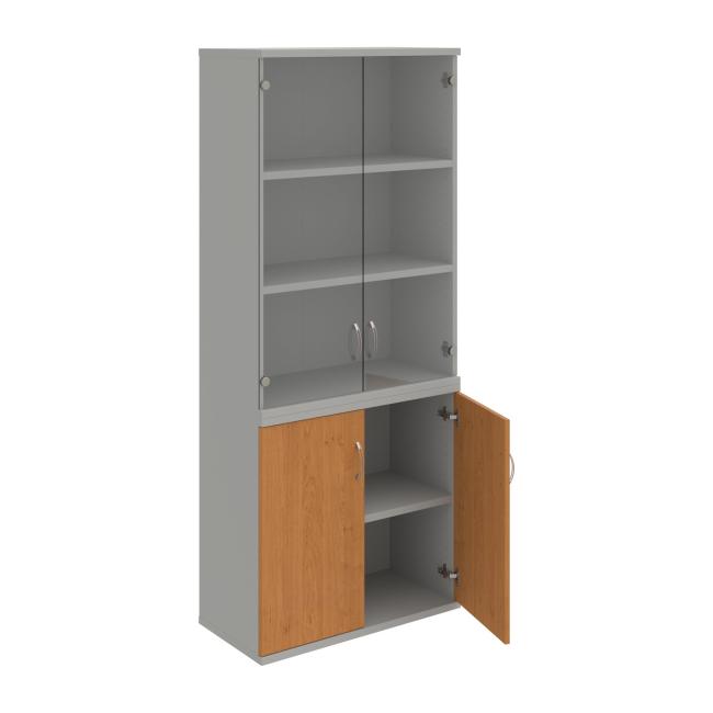 Policová skříň Strong, 80x192x40 cm, olše/šedá