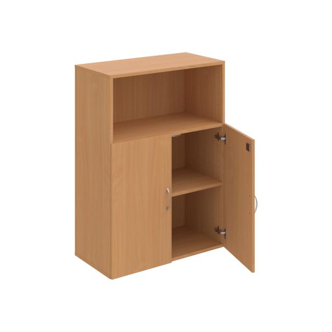 Policová skříň Drive, zámek, 80x111x42 cm, buk/buk