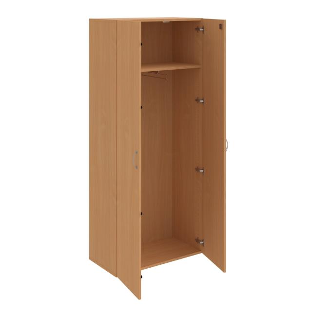 Šatní skříň Drive, zámek, 80x185x42 cm, buk/buk