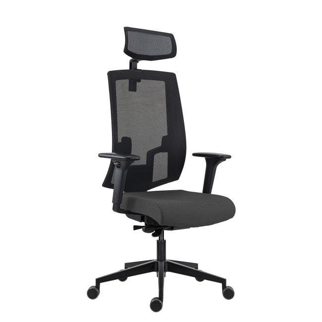 Kancelářská židle LAPEL Alu PDH, područky, BN6 antracit