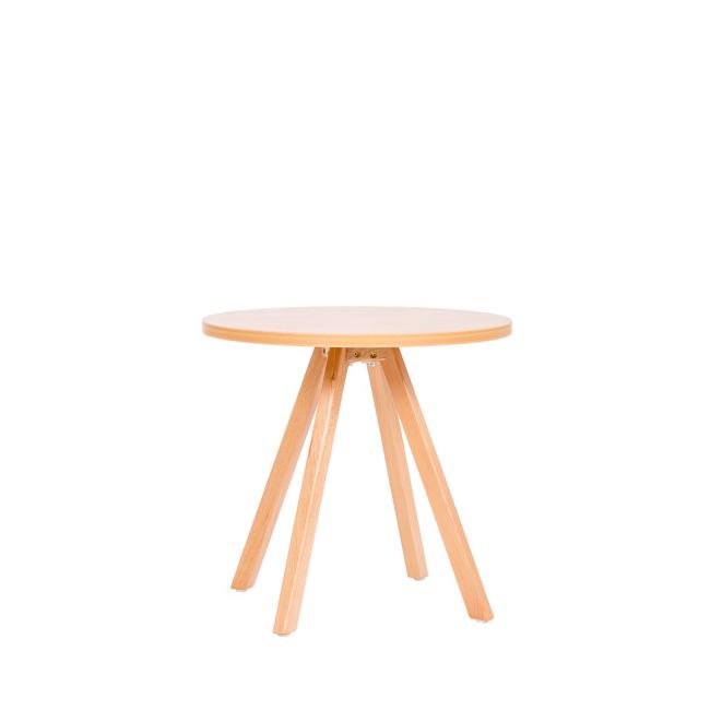 [AN400100] Konferenční stolek WOOD, v. 55,5cm, p. 60 cm, deska buk + podnož buk