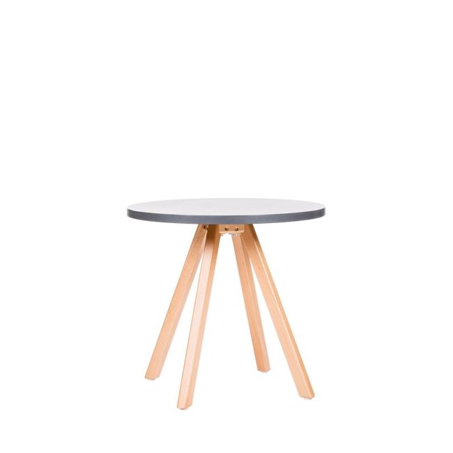Konferenční stolek WOOD, v. 55,5cm, p. 60 cm, deska antracit + podnož buk