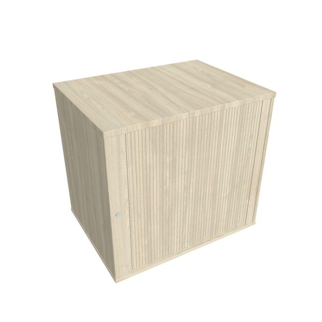 Přídavná skříň ke stolu Hobis, zámek, P, 80x75,5x60 cm, akát