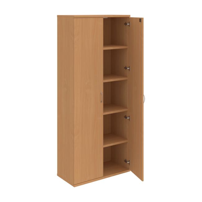 Policová skříň Strong, zámek, 80x192x40 cm, buk/buk