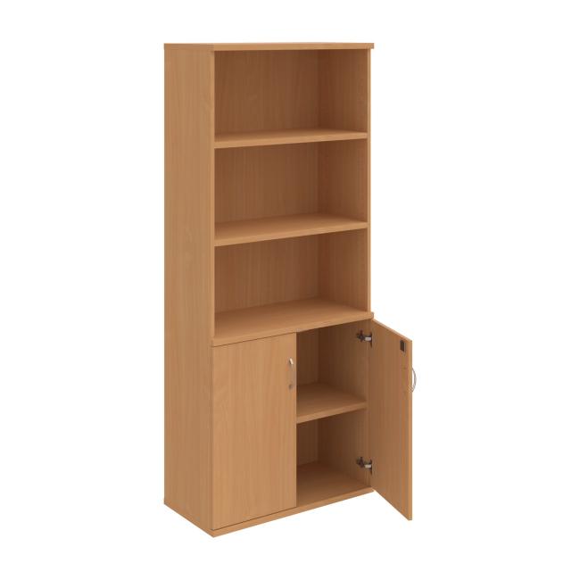 Policová skříň Strong, zámek, 80x192x40 cm, buk/buk