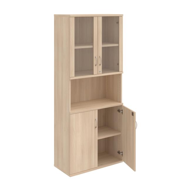 Policová skříň Strong, zámek, 80x192x40 cm, akát/akát