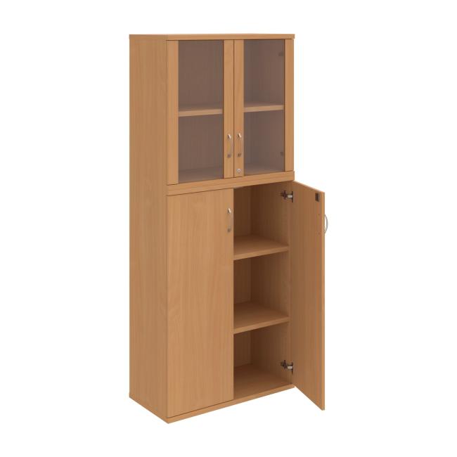 Policová skříň Strong, zámek, 80x192x40 cm, buk/buk