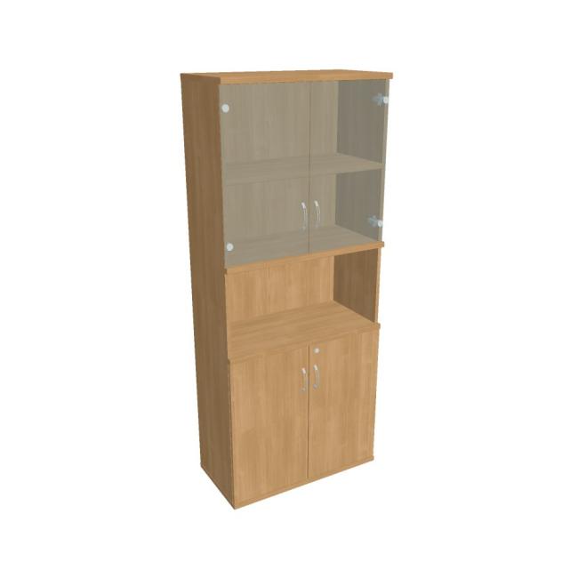 Policová skříň Strong, zámek, 80x192x40 cm, dub/dub