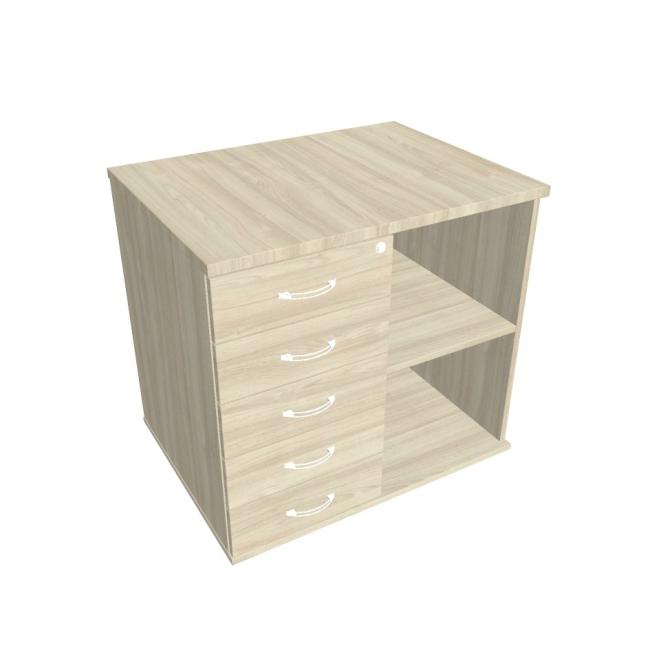 Přídavná skříň ke stolu Hobis, zámek, L, akát