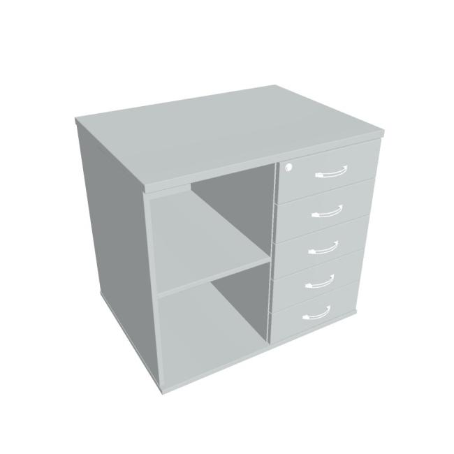 [ON804280] Přídavná skříň ke stolu Hobis, zámek, P, šedá