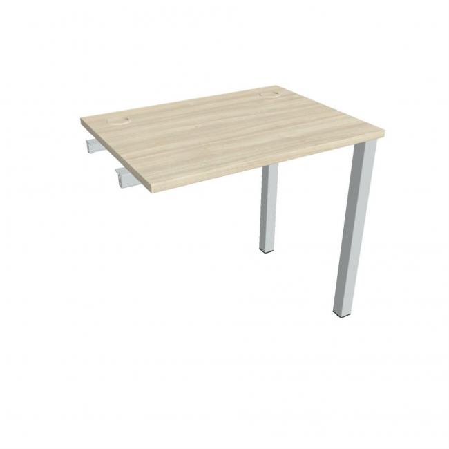 Pracovní stůl Uni k podél. řetězení, 80x75,5x60 cm, akát/šedá