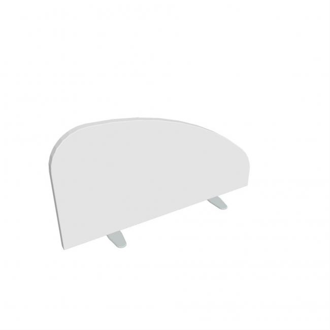 [ON808390] Paraván Hobis na plochu stolu, oblý, 80 cm, bílá