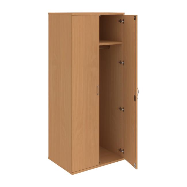 Šatní skříň Strong, zámek, 80x192x60 cm, buk/buk