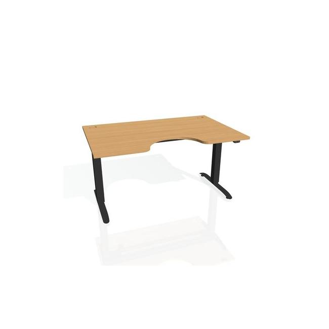 Pracovní stůl Motion Ergo, ZO, 2S, 120x70,5-120,5x90 cm, buk/černá