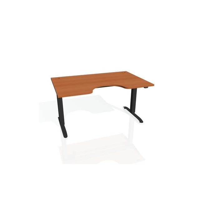 Pracovní stůl Motion Ergo, ZO, 2S, 180x70,5-120,5x90 cm, třešeň/černá