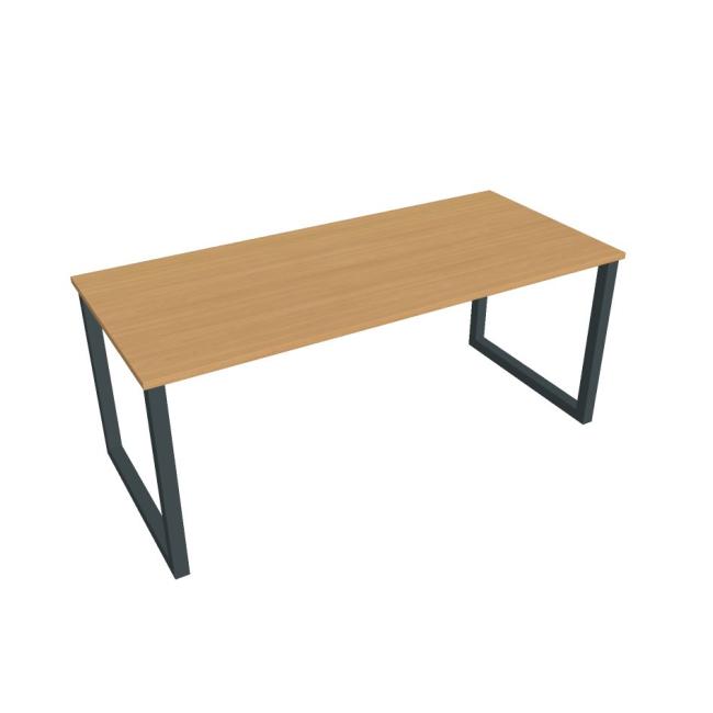 Jednací stůl UNI O, 180x75,5x80 cm, buk/černá