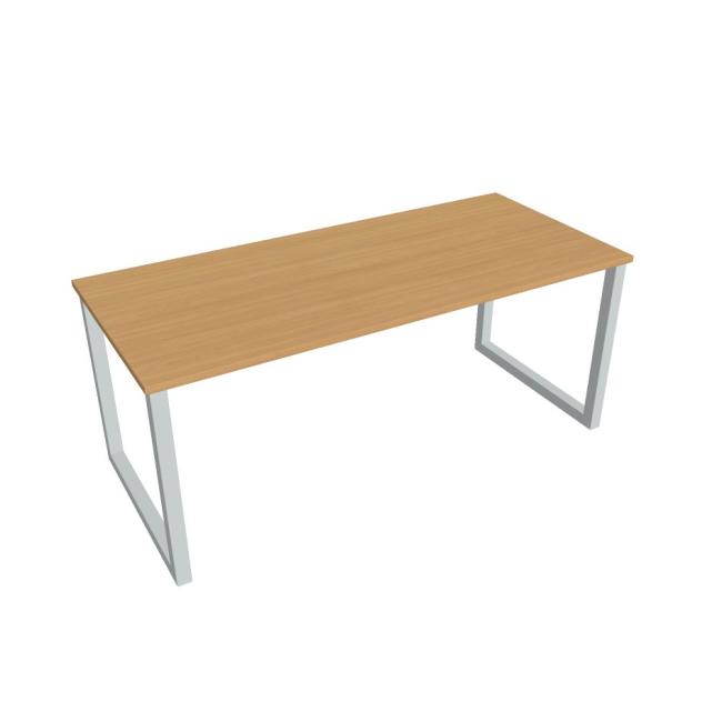 Jednací stůl UNI O, 180x75,5x80 cm, buk/šedá
