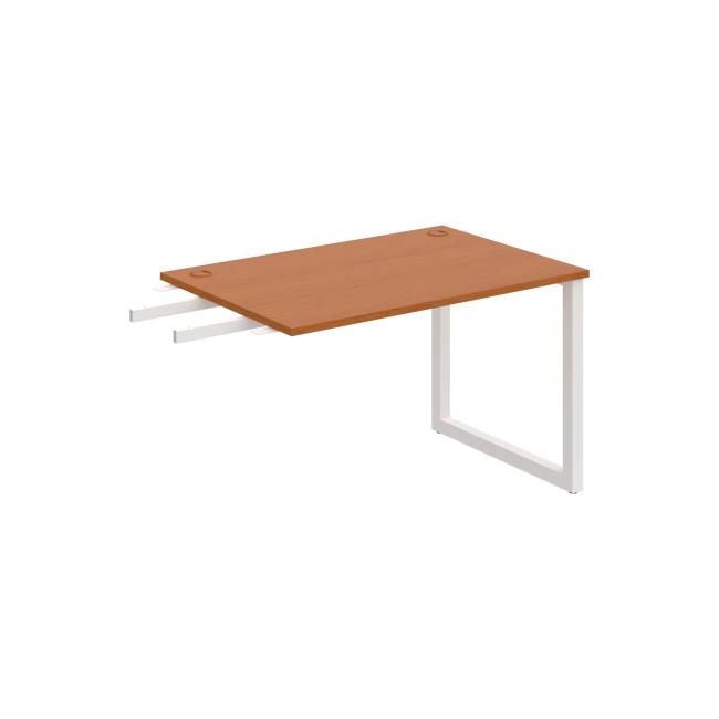 Pracovní stůl UNI O, kolmo řetězící, 120x75,5x80 cm, třešeň/bílá