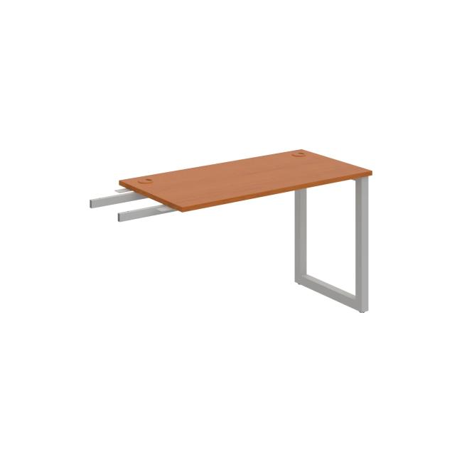Pracovní stůl UNI O, kolmo řetězící, 120x75,5x60 cm, třešeň/šedá