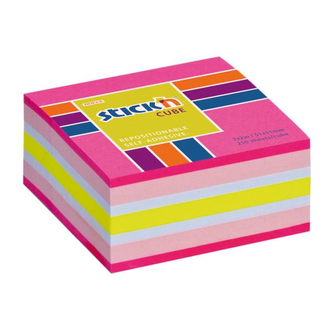 [AV021533] Samolepící bloček Stick'n Hopax mini, 51x51 mm, růžový mix