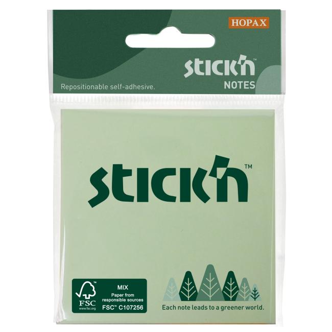 Samolepící bloček Stick'n Hopax 76x76mm mix pastelových barev 3x50 lístků