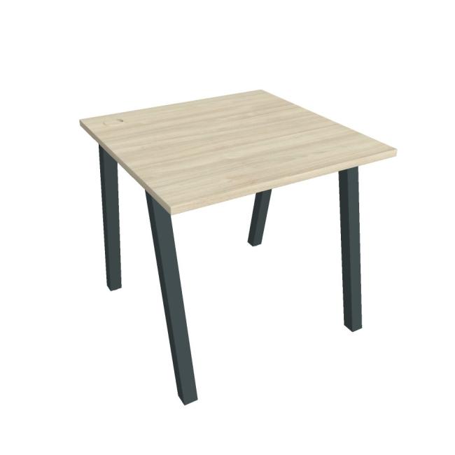 Pracovní stůl UNI A, 80x75,5x80 cm, akát/černá