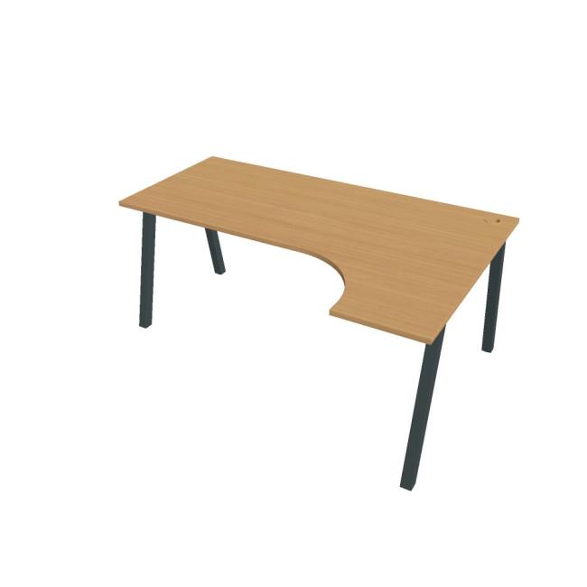[ON919826] Pracovní stůl UNI A, ergo, levý, 180x75,5x120 cm, buk/černá