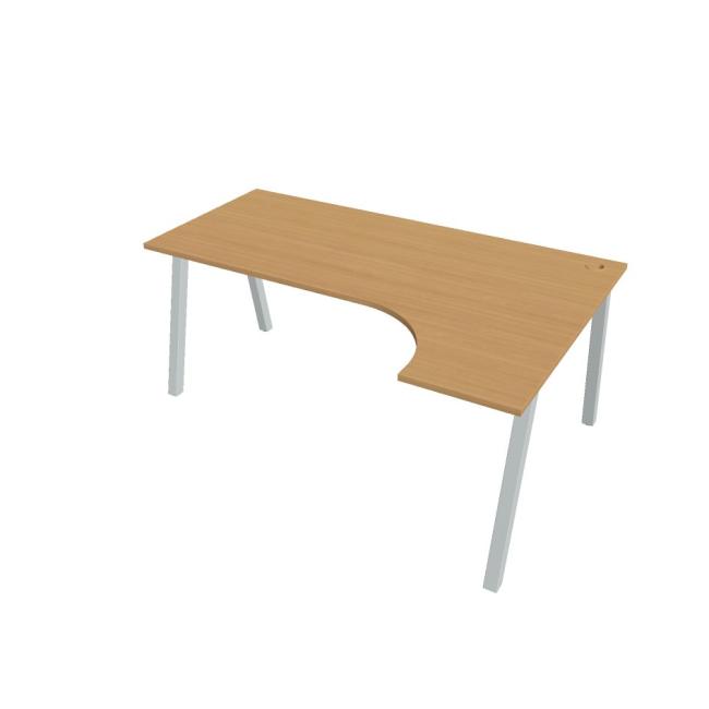 [ON919827] Pracovní stůl UNI A, ergo, levý, 180x75,5x120 cm, buk/šedá