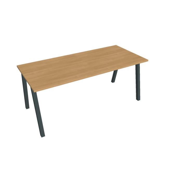 Jednací stůl UNI A, 180x75,5x80 cm, dub/černá