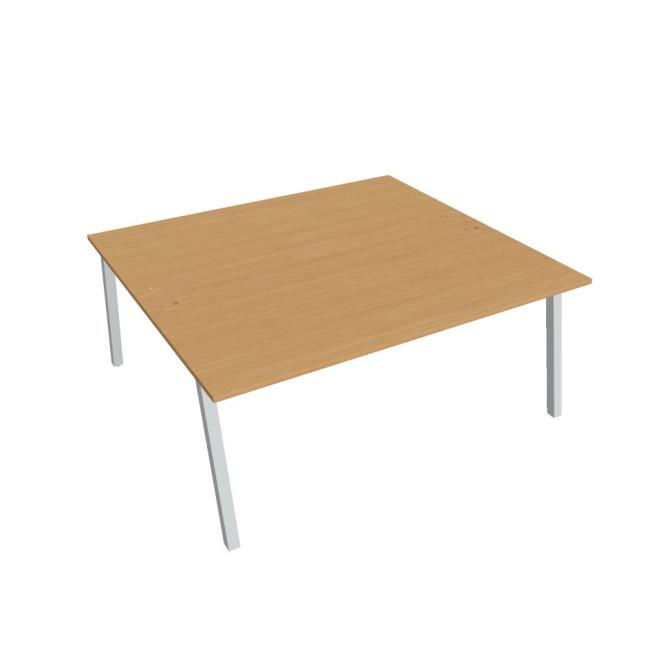 Pracovní stůl UNI A, 180x75,5x160 cm, buk/šedá