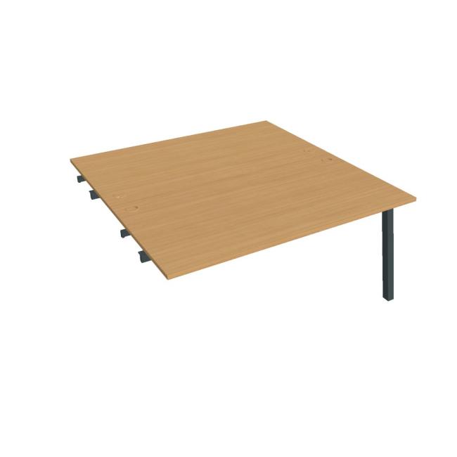 [ON920606] Pracovní stůl UNI A, k podél. řetězení, 160x75,5x160 cm, buk/černá