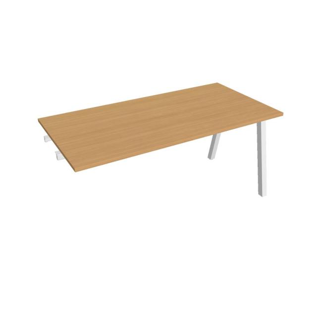 Jednací stůl UNI A, k podél. řetězení, 160x75,5x80 cm, buk/bílá