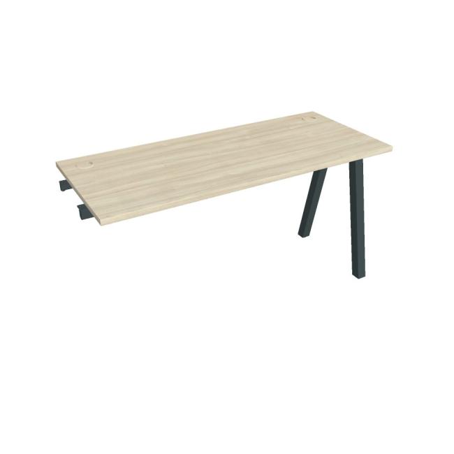 Pracovní stůl UNI A, k podél. řetězení, 140x75,5x60 cm, akát/černá