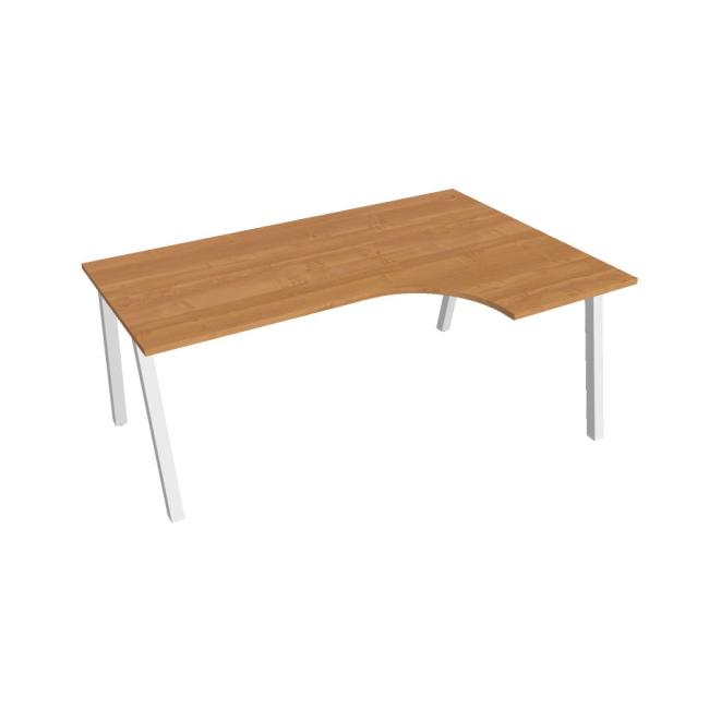 [ON920872] Pracovní stůl UNI A, ergo, levý, 180x75,5x120 cm, olše/bílá