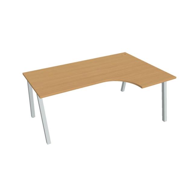 [ON920877] Pracovní stůl UNI A, ergo, levý, 180x75,5x120 cm, buk/šedá