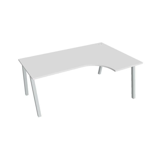 [ON920880] Pracovní stůl UNI A, ergo, levý, 180x75,5x120 cm, bílá/šedá