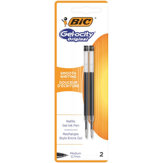 Náhradní náplň do gelového rolleru BIC Gelocity černá 2ks