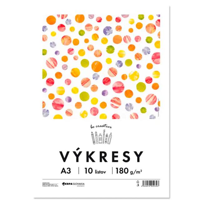 [OP531801] Výkresy 180 g, A3, 10 ks, barva bílá