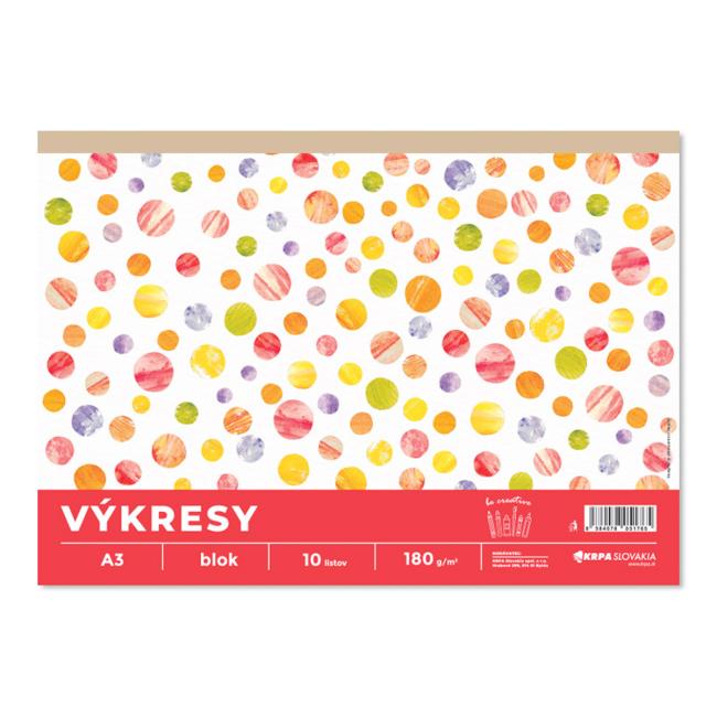 [OP531809] Výkresy 180g, A3, 10 ks v bloku, barva bílá