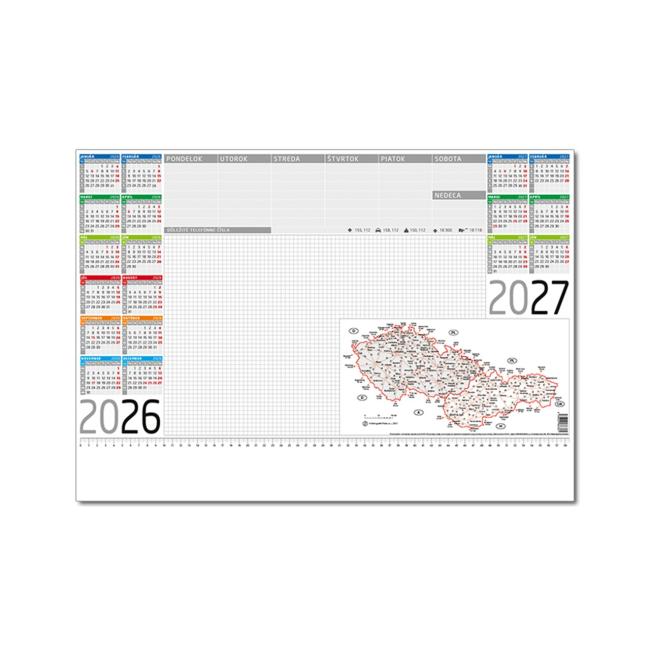 [P03] Podložka barevná s mapou 20-listová 59,5 x 42 cm 2026