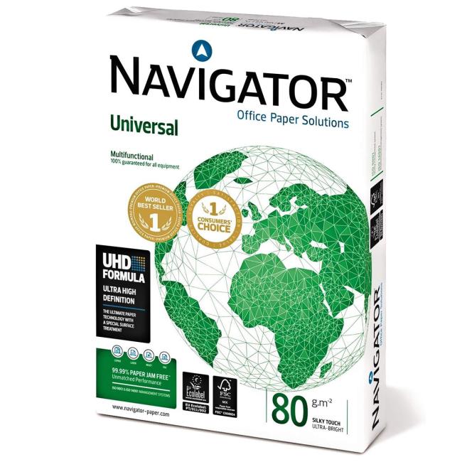 Kopírovací papír Navigator Universal A4, 80g z vysoce kvalitní eukalyptové buničiny