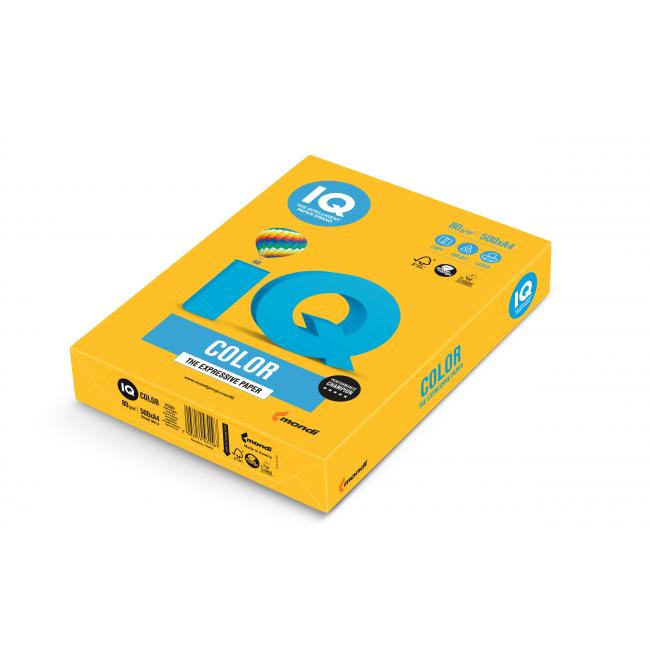 Barevný papír IQ color slunečně žlutý SY40, A4, 80g