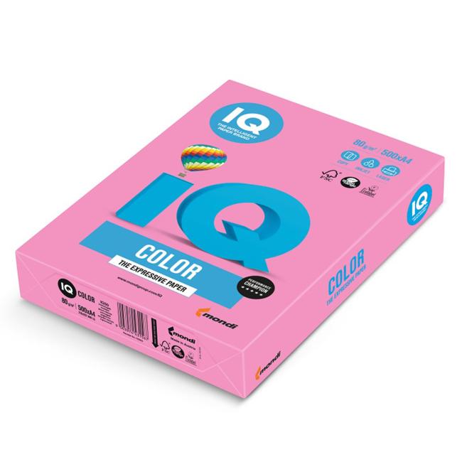 Barevný papír IQ color neonově růžový NEOPI, A4, 80g