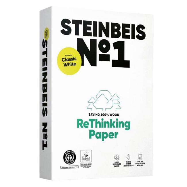 [PA001380] Kopírovací papír Steinbeis №1recyklovaný A4, 80g CIE 55