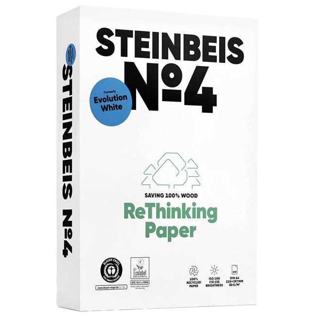 Kopírovací papír Steinbeis №4 recyklovaný A4, 80g CIE 135